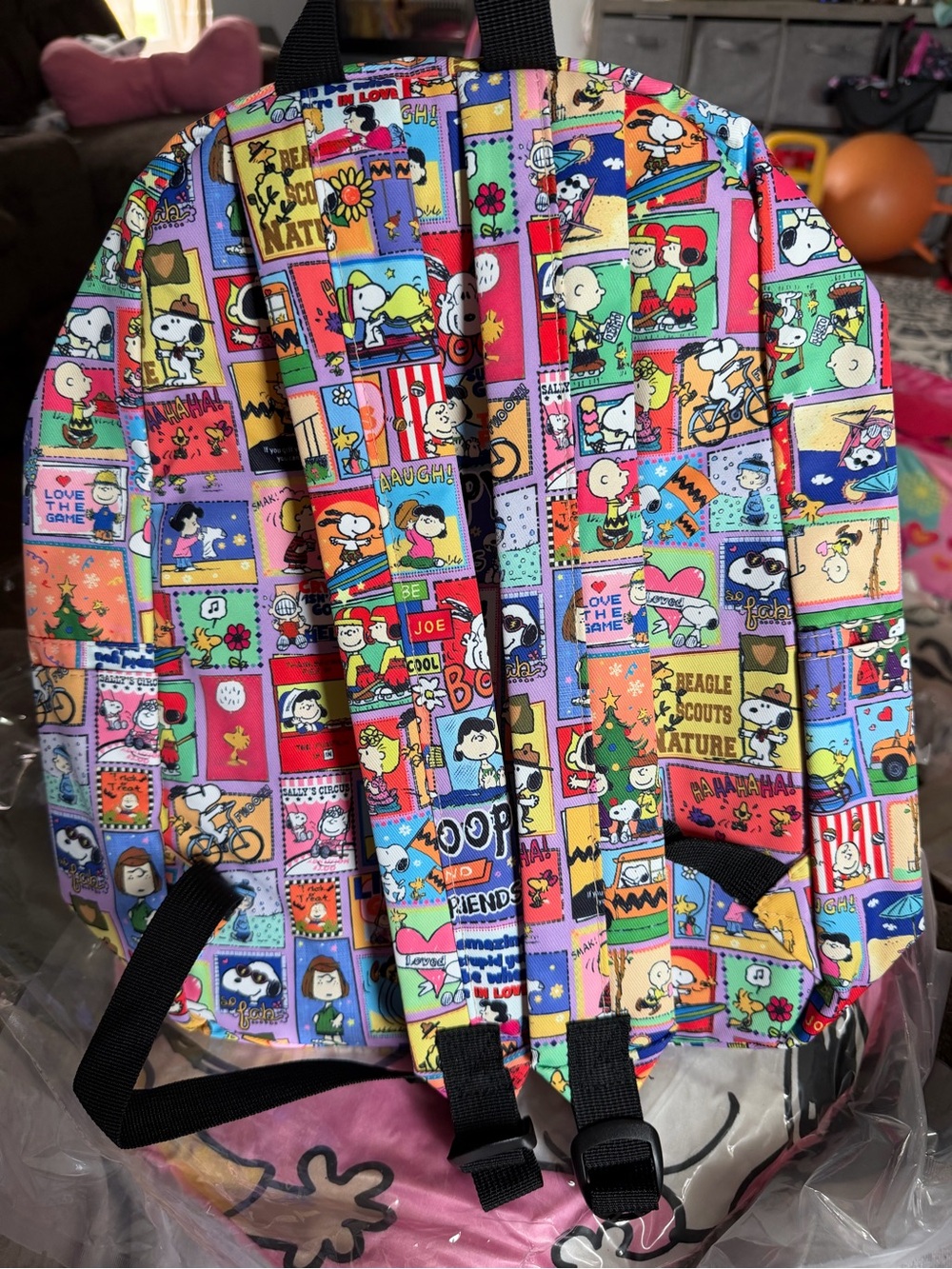 Snoopy Peanuts Patchwork Backpack - Multi-Color - Picture 2 of 2